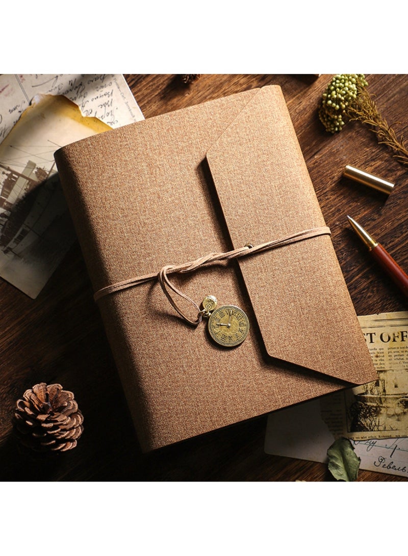 JINFANLI DIY retro laminated photo album with strap decoration, hand journal storage commemorative album - Image 1