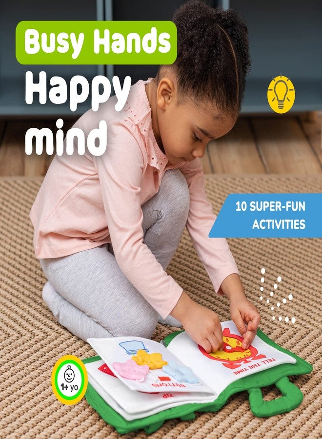 deMoca Busy Book for Toddlers 1-3, Quiet No Noise Activity Book for Travel and Public Use, Montessori My Quiet Book for 1 Year Old, Busy Board Gift for Boys and Girls - Image 3