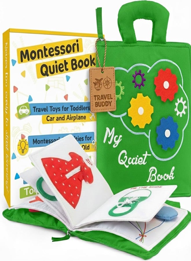 deMoca Busy Book for Toddlers 1-3, Quiet No Noise Activity Book for Travel and Public Use, Montessori My Quiet Book for 1 Year Old, Busy Board Gift for Boys and Girls - Image 1
