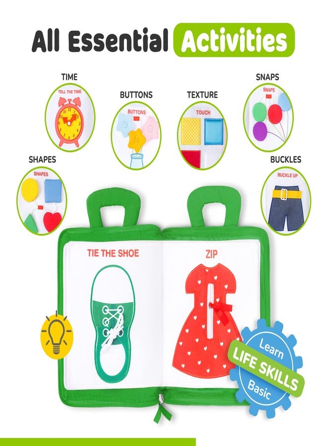 deMoca Busy Book for Toddlers 1-3, Quiet No Noise Activity Book for Travel and Public Use, Montessori My Quiet Book for 1 Year Old, Busy Board Gift for Boys and Girls - Image 4