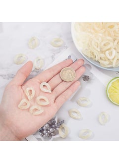 Generic 100Pcs Acrylic Chain Links Off White C-Clips Hooks Twist Chain Linking for Glasses Bags Earring Necklace Jewelry DIY Craft Making  - Image 3