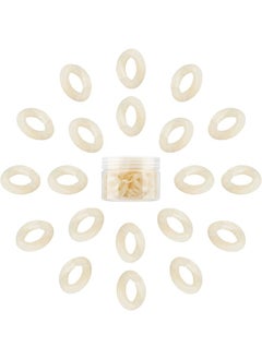 Generic 100Pcs Acrylic Chain Links Off White C-Clips Hooks Twist Chain Linking for Glasses Bags Earring Necklace Jewelry DIY Craft Making  - Image 1