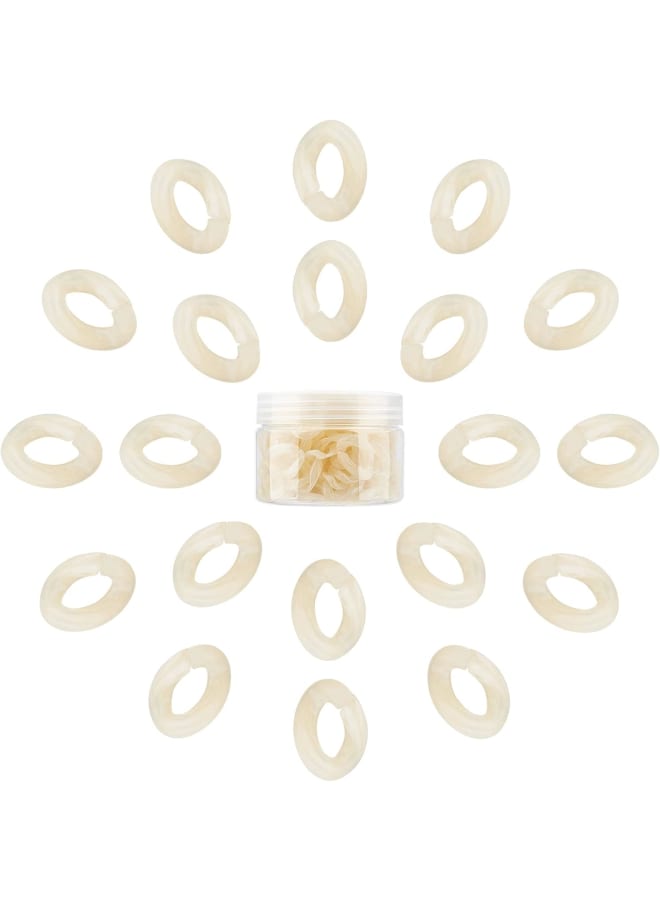 100Pcs Acrylic Chain Links Off White C-Clips Hooks Twist Chain Linking for Glasses Bags Earring Necklace Jewelry DIY Craft Making - Image 1
