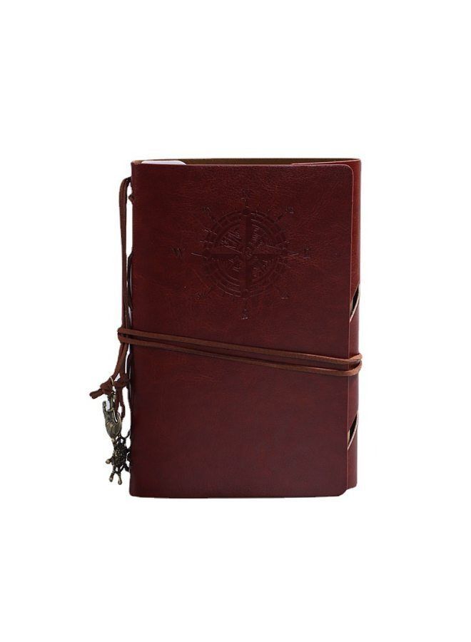 Travel notepad retro pirate book A5A6A7 loose-leaf notebook nautical notebook diary A7 dark brown - Image 5