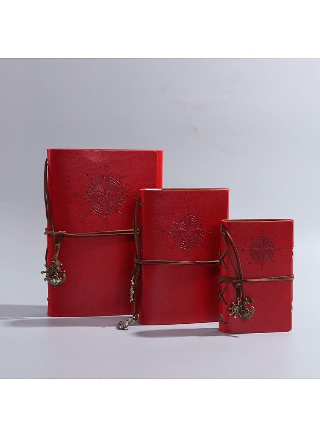 Travel notepad retro pirate book A5A6A7 loose-leaf notebook nautical notebook diary A7 dark brown - Image 2