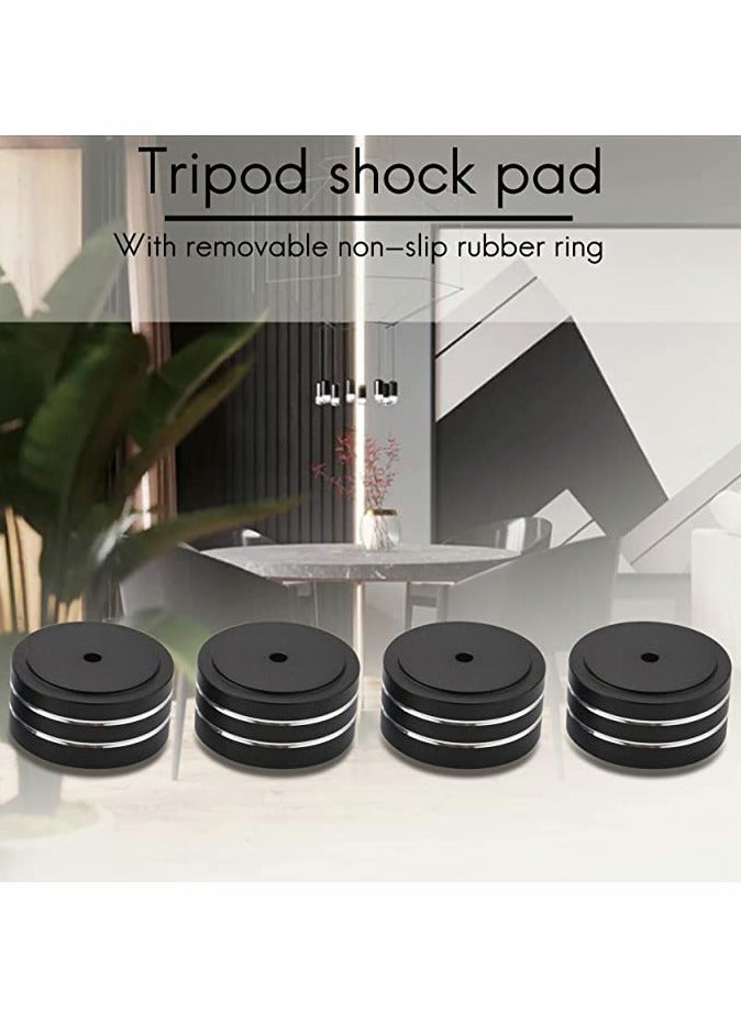 4Pcs Speaker Isolation Feet with Non-Slip Rubber Rings, 40x20mm Pads for Audio, Subwoofers, Home Theater and Turntables - Image 3