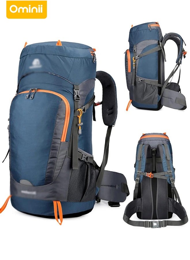 Ominii - 65L Unisex Backpack for Men and Women Travel Outdoor Bag Camping Rucksack Large Capacity - Image 1