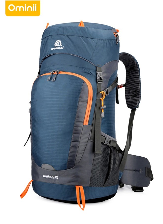 Ominii - 65L Unisex Backpack for Men and Women Travel Outdoor Bag Camping Rucksack Large Capacity - Image 1