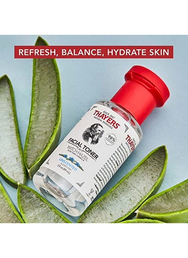THAYERS Witch Hazel Facial Toner With Aloe Vera Unscented Trial Size 3 Ounce  - Image 4