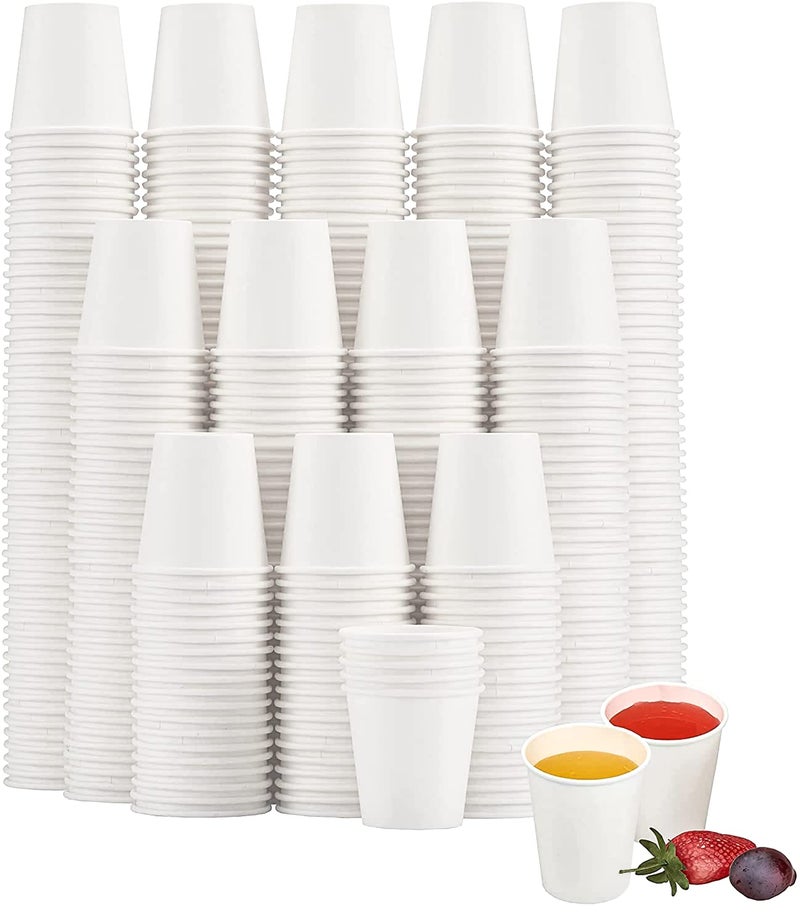 SIUQ 1200 Pack 3 oz Paper Cups, Small Disposable Bathroom Mouthwash Cups, Mini White Paper Espresso Cups 3 Ounce for Parties, Bathroom, Picnics, Travel and Events - Image 1