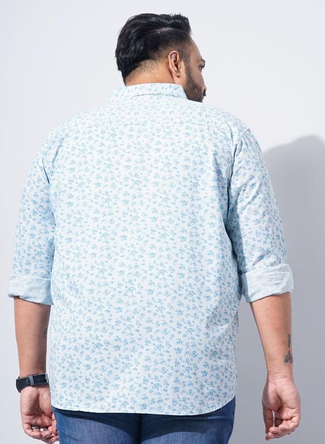 Take Two Plus Men Blue Regular Fit Printed Casual Shirt By HardSoda - Image 4