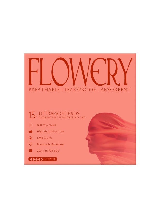 Flowery Ultra-Soft Pads Super