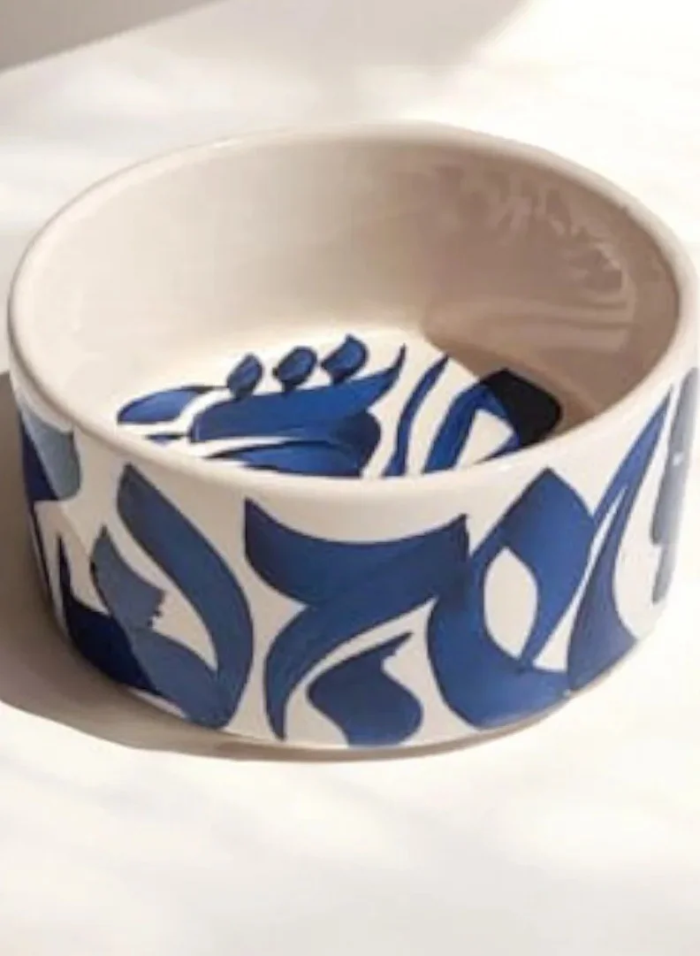 تادارت CALLIGRAPHY SALAD BOWLS BLUE D12 CM