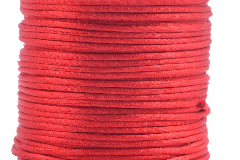 KONMAY 80 Yards 1.0mm Nylon Rattail Satin Silk Trim Cord Beading String for Chinese Knotting, Kumihimo, Beading, Macramé, Jewelry Making, Red - Image 5