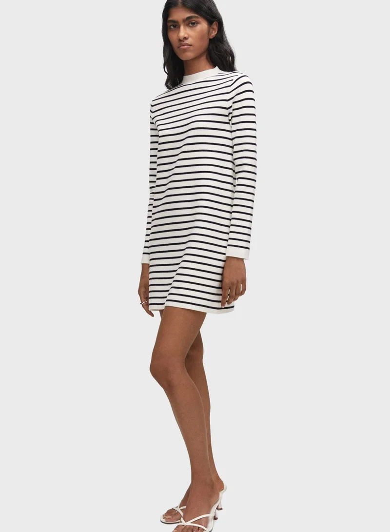 MANGO Striped Knitted Dress for Women | Best Price KSA MANGO Striped Knitted Dress for Women | Best Price KSA