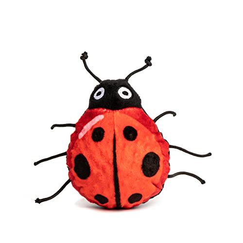 fabdog Faballs Dog Ball Toys Super Squeaky Durable Dog Toys for All Breeds Plush Dog Squeak Toy Balls AnimalThemed Plush Toys Small Lady Bug - Image 1