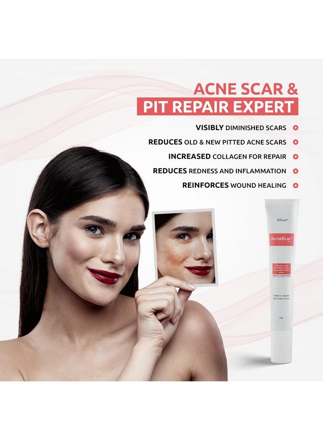 Brinton Acnescar Advanced Gel For Acne Scars & Acne Pits Help To Reduce Old & New Scar Reduces Pigmentation Fights Acne & Blackheads Suitable For All Skin Types For Men & Women 15G (Pack Of 2) - Image 4