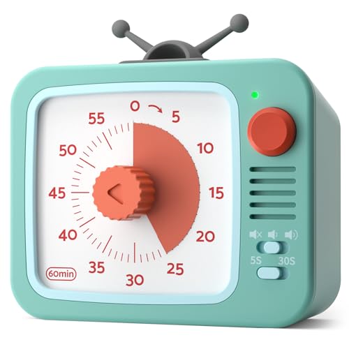LIORQUE Visual Timer for Kids with Pause Function, 60-Minute Countdown Timers for Classroom Office Kitchen with Silent Operation, Kids Timer for Teaching - Image 1