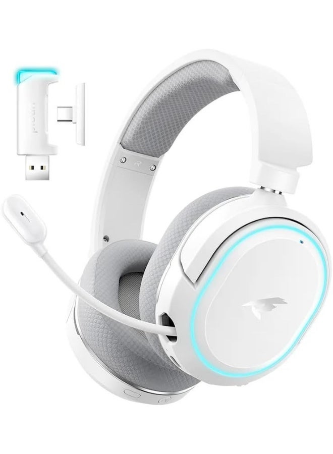 بيكن G2 Wireless Gaming Headset, 7.1 Surround Sound, 2.4GHz USB Gaming Headphones with Bluetooth 5.4, 100H Battery, ENC Noise Canceling Mic, RGB Light, Wireless Headset for PC PS5 PS4 Mac Switch - Image 1