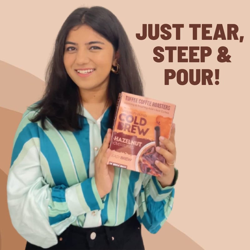 Toffee Coffee Roasters | Hazelnut Cold Brew Coffee | As Seen On Shark Tank | Set of 8 Packs | Makes 32 Cups of Coffee | 3 Step Brew - No Equipment Required | 100% Arabica Coffee - Image 3