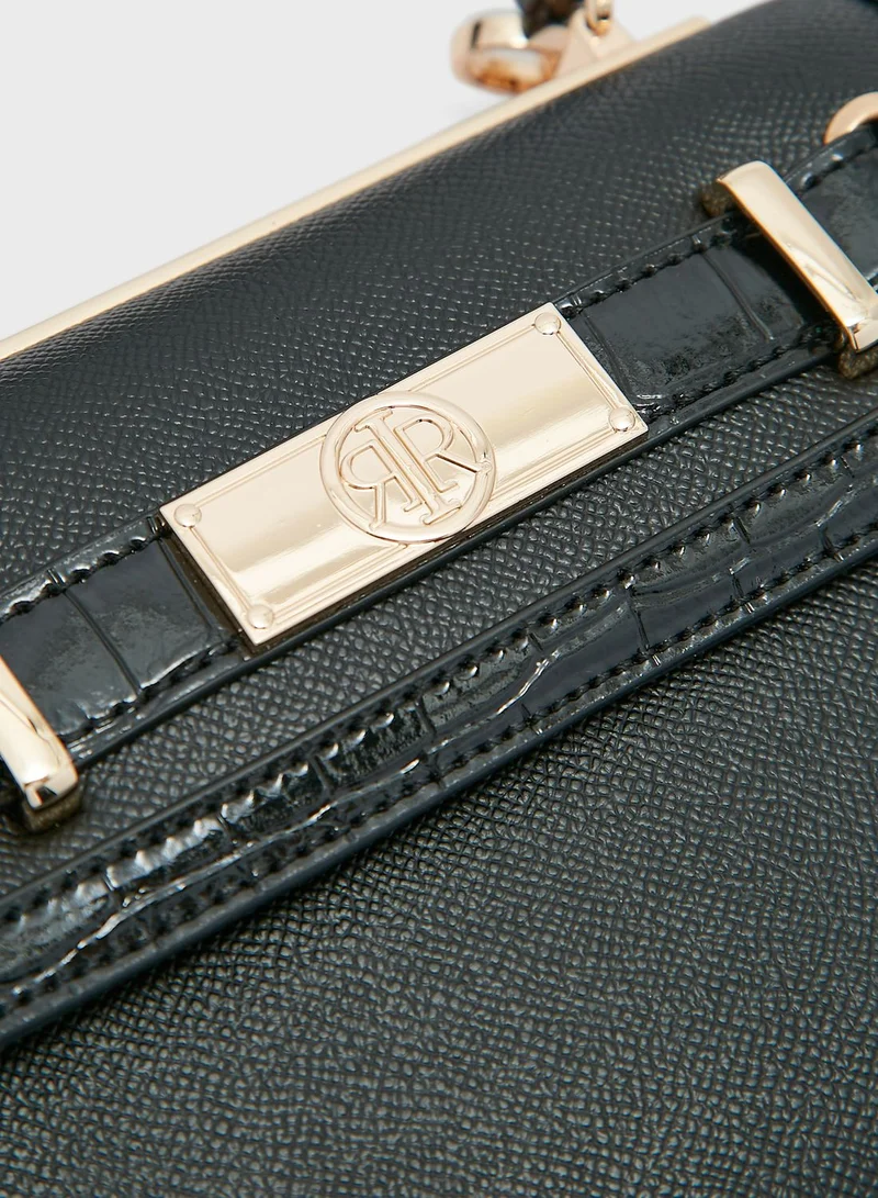 RIVER ISLAND Mini Flap Lady Tote