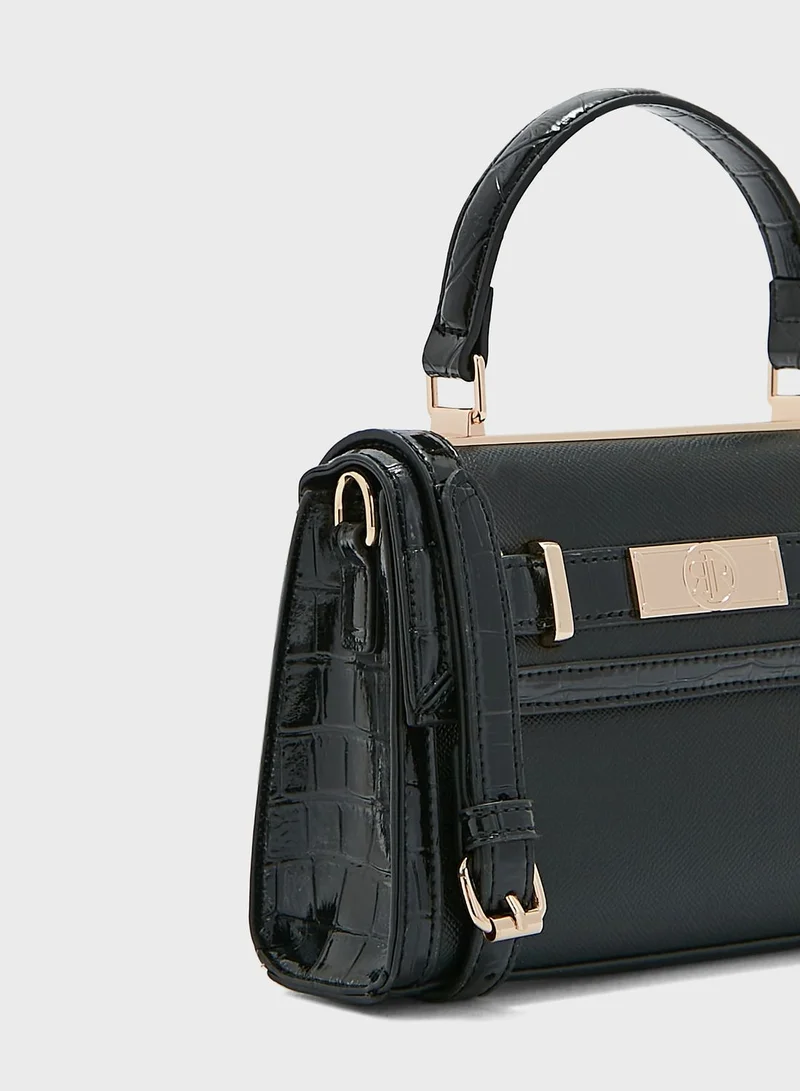 RIVER ISLAND Mini Flap Lady Tote