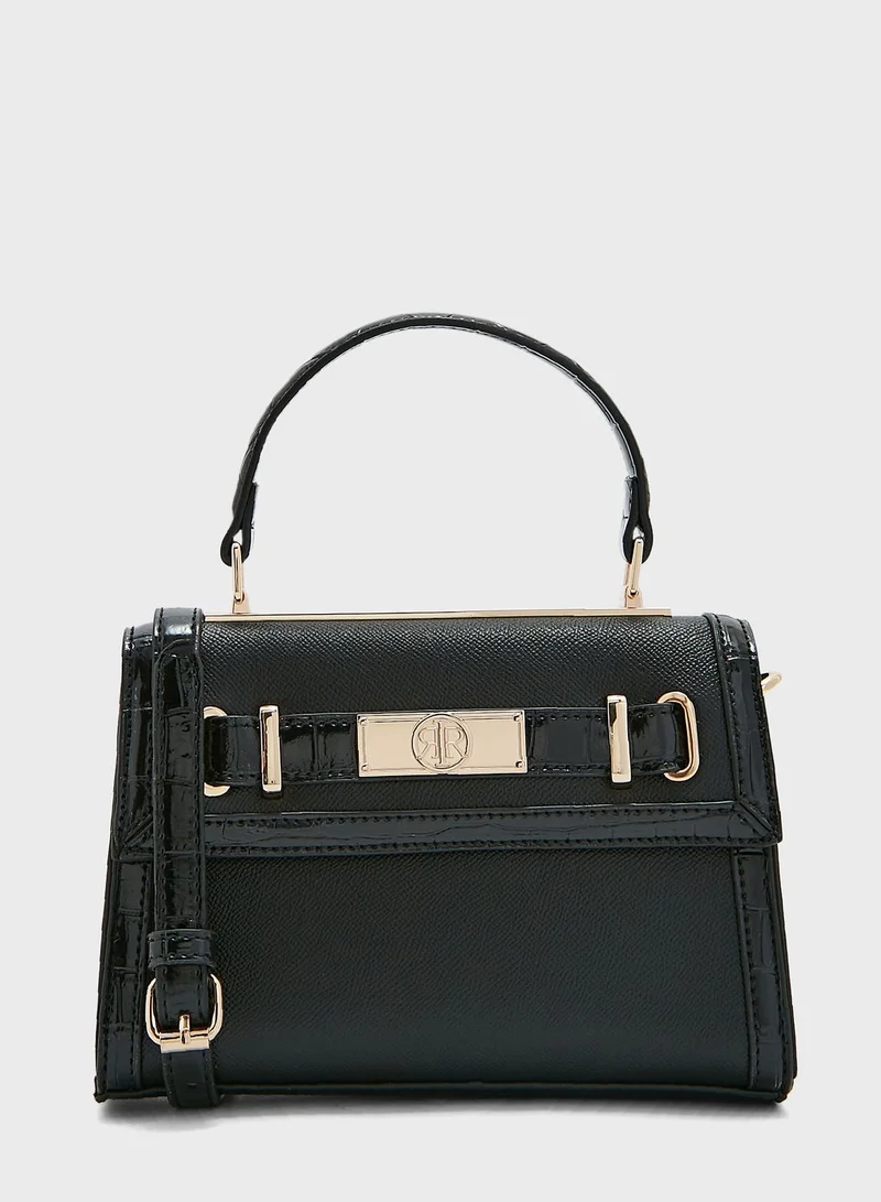 RIVER ISLAND Mini Flap Lady Tote