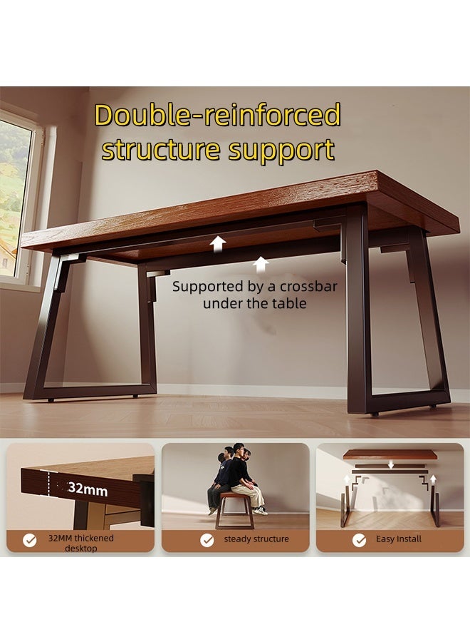 JCB CHIC مكتب كمبيوتر 120×60×75 سم، مكتب منزلي بسطح كبير وأرجل شبه منحرفة مستقرة، مكتب دراسة بسيط وعصري، مكتب ألعاب، مكتب كتابة، محطة عمل للمكتب المنزلي، سهل التجميع - Image 4