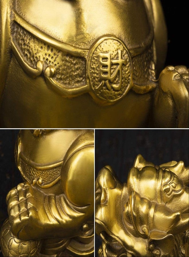BRABUD Handmade Brass Feng Shui Pi Yao/Pi Xiu for Wealth Good Luck Figurine Collectible Home Decor Set of 2 - Image 4