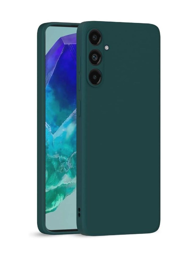 BGM Samsung Galaxy M55 5G Case Cover Soft Silicone Slim fit Case Light weight Back Cover Matte Finish Shockproof Protective Cover Anti fingerprint Case Designed For Samsung Galaxy M55 (Green) 