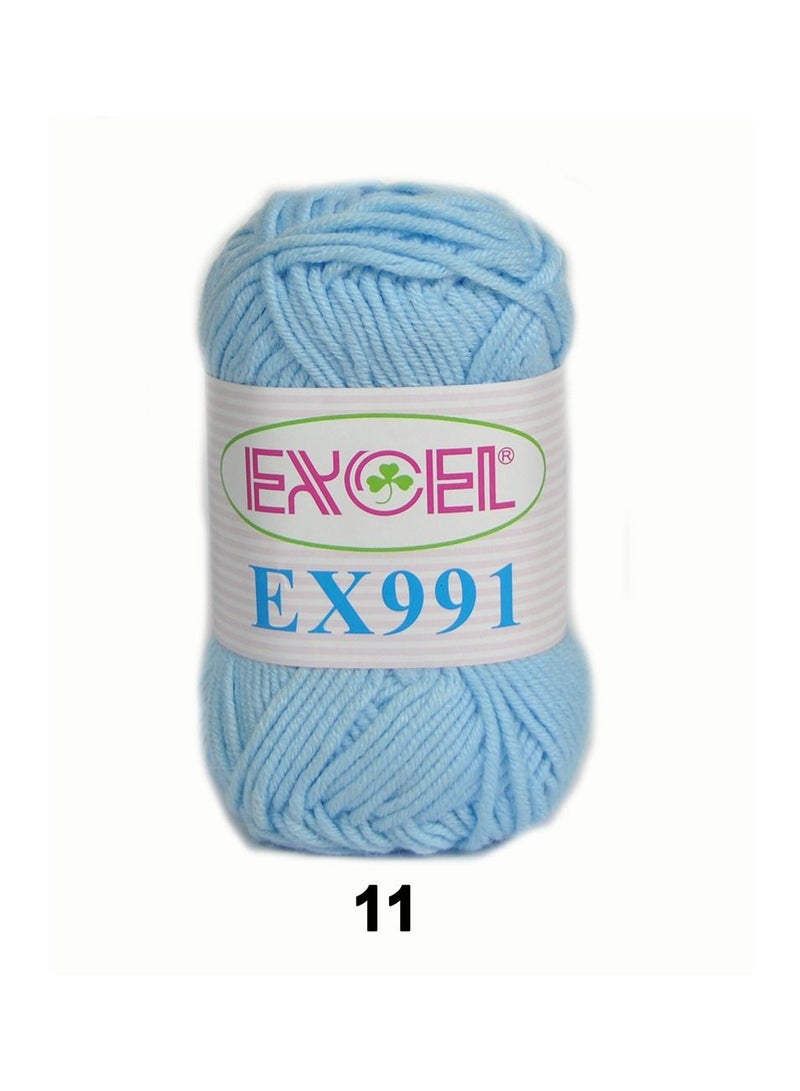 Excel Crochet EX991 Yarn 11 Light Blue