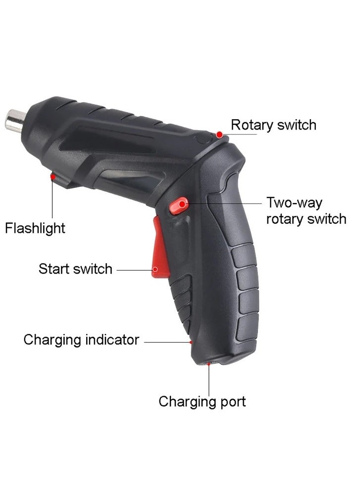 DubaiGallery - Electric Screwdriver, Rechargeable Cordless Screwdriver with 47Pcs Screwdriver Set, Pivoting Handle&LED Light, GHavii 3.6V Power Screwdriver with Carrying Case - Image 1
