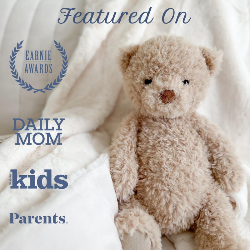 MON AMI Marshmallow The Bear Stuffed Animal | 12-Inch Soft & Cuddly Teddy Bear Plush Toy | Huggable Gift for All Ages | Luxurious Nursery DÃ©cor & Plush Companion - Image 5