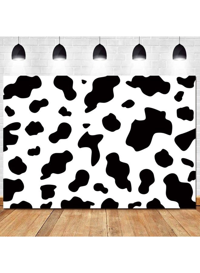 HQM 7x5FT Cow Party Photography Backdrops Black and White Cow Farm Animal Happy Birthday Photo Background Kid's Birthday Party Newborn Baby Shower Banner Props - Image 5