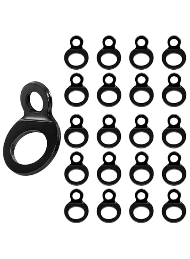 Arabest 20 Pack Tie Down Strap Rings, Stainless Steel Lashing Ring for Mounting in The Garage, Tie Down Anchor Hooks for Dirt Bike, Trailers, Motorcycle, Trucks, Camper, Black  - Image 1