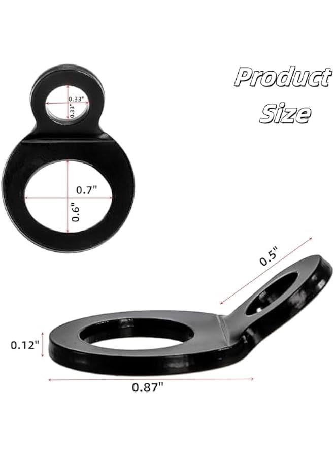 Arabest 20 Pack Tie Down Strap Rings, Stainless Steel Lashing Ring for Mounting in The Garage, Tie Down Anchor Hooks for Dirt Bike, Trailers, Motorcycle, Trucks, Camper, Black  - Image 2