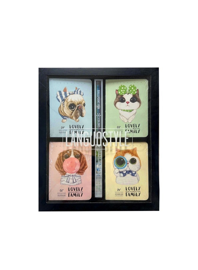 شيانغ يو دفتر الملاحظات ذو الغلاف الصلب مع أقلام للأولاد والبنات - Image 1