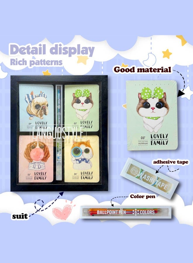 شيانغ يو دفتر الملاحظات ذو الغلاف الصلب مع أقلام للأولاد والبنات - Image 2