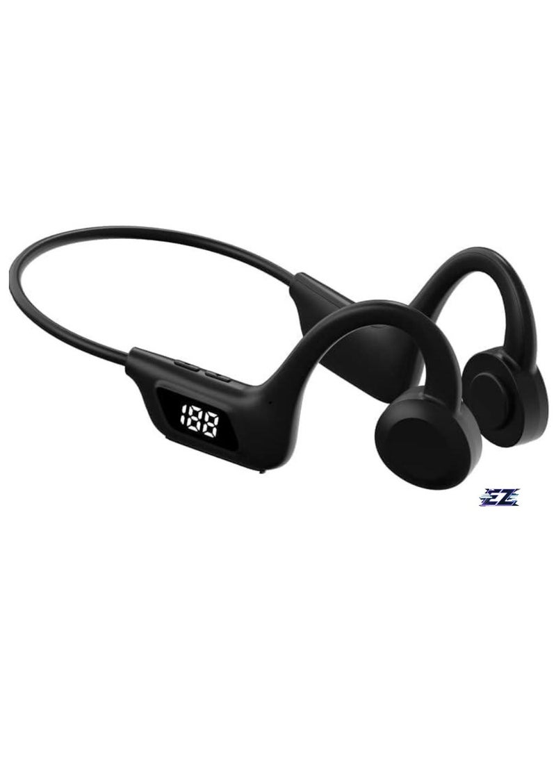 ELTRAZONE Open Ear Wireless Bluetooth Headphones, Air Conduction Earbuds for Running, Cycling & Workout – Waterproof IPX5, Over-Ear Design with Built-in Mic for iPhone & Android, Gym Use (Black) - Image 1