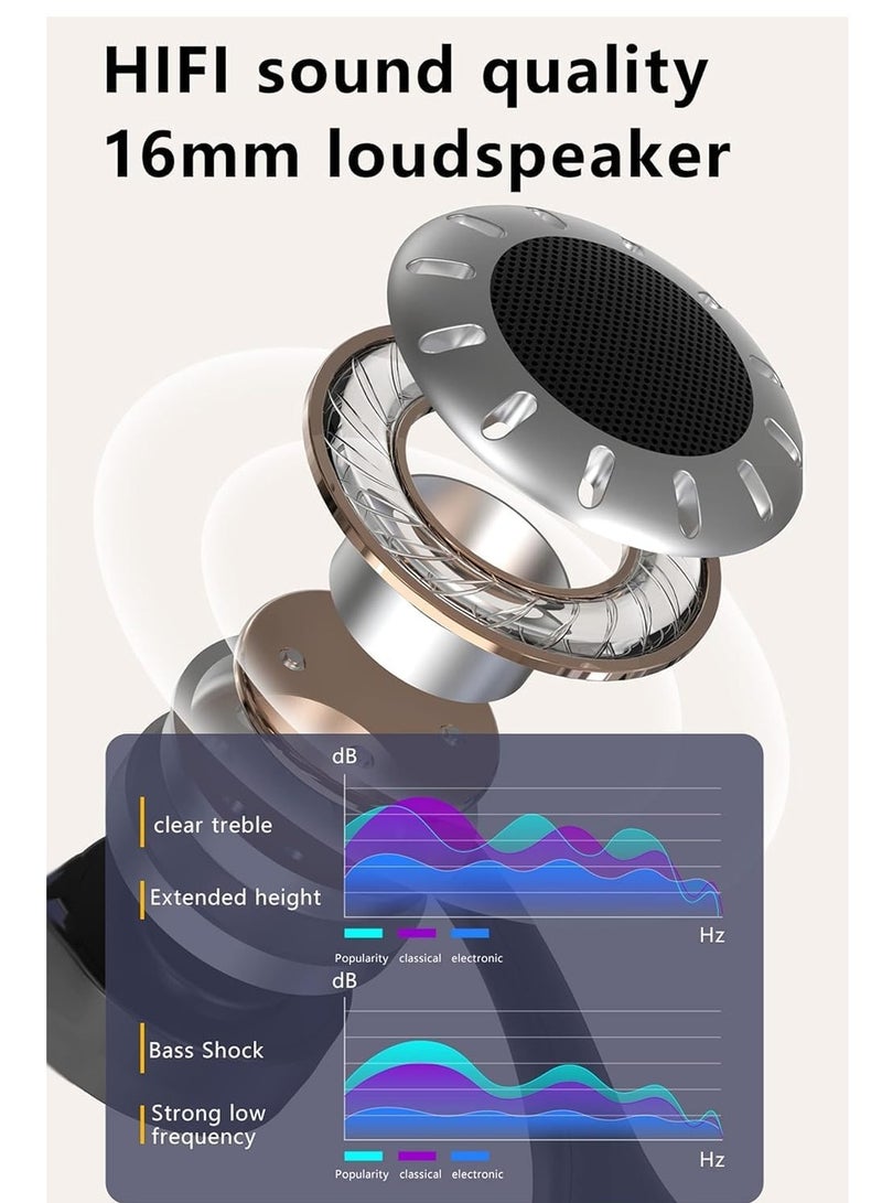 ELTRAZONE Open Ear Wireless Bluetooth Headphones, Air Conduction Earbuds for Running, Cycling & Workout – Waterproof IPX5, Over-Ear Design with Built-in Mic for iPhone & Android, Gym Use (Black) - Image 4