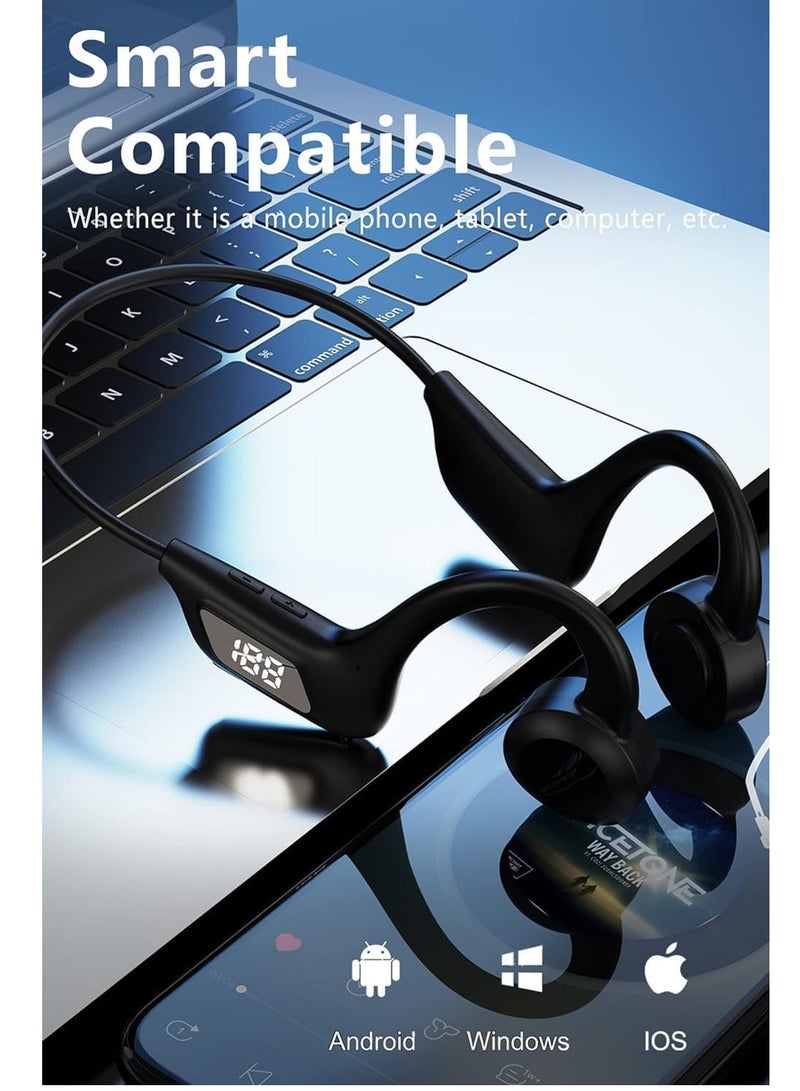 ELTRAZONE Open Ear Wireless Bluetooth Headphones, Air Conduction Earbuds for Running, Cycling & Workout – Waterproof IPX5, Over-Ear Design with Built-in Mic for iPhone & Android, Gym Use (Black) - Image 5