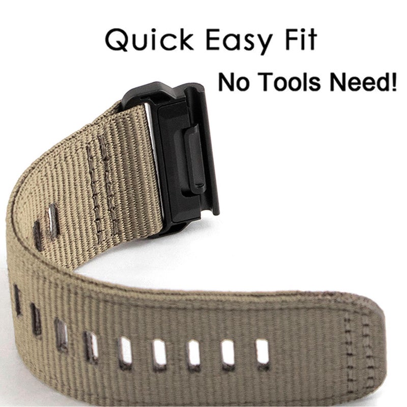 Abanen Rugged Nylon Watch Bands for Garmin Fenix 7X / Fenix 6X / Fenix 5X/Enduro 2, Quick Fit 26mm Adjustable Woven Nylon Sports Wrist Strap with Stainless Steel Clasp for Tactix 7 Pro, epix Pro 51mm - Image 3