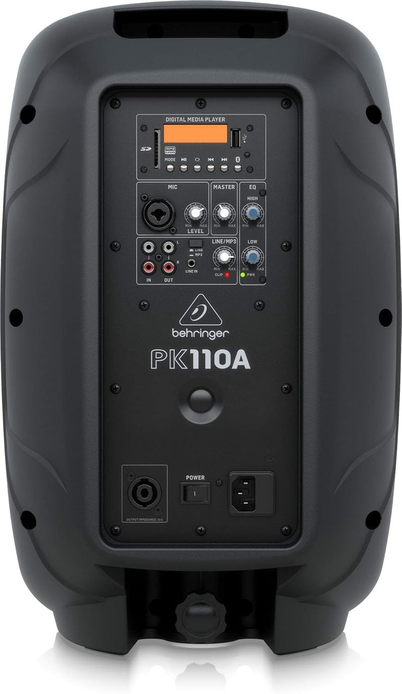 Behringer PK110A Active 320 Watt 10" PA Speaker System with Built-In Media Player and Bluetooth Receiver - Image 2