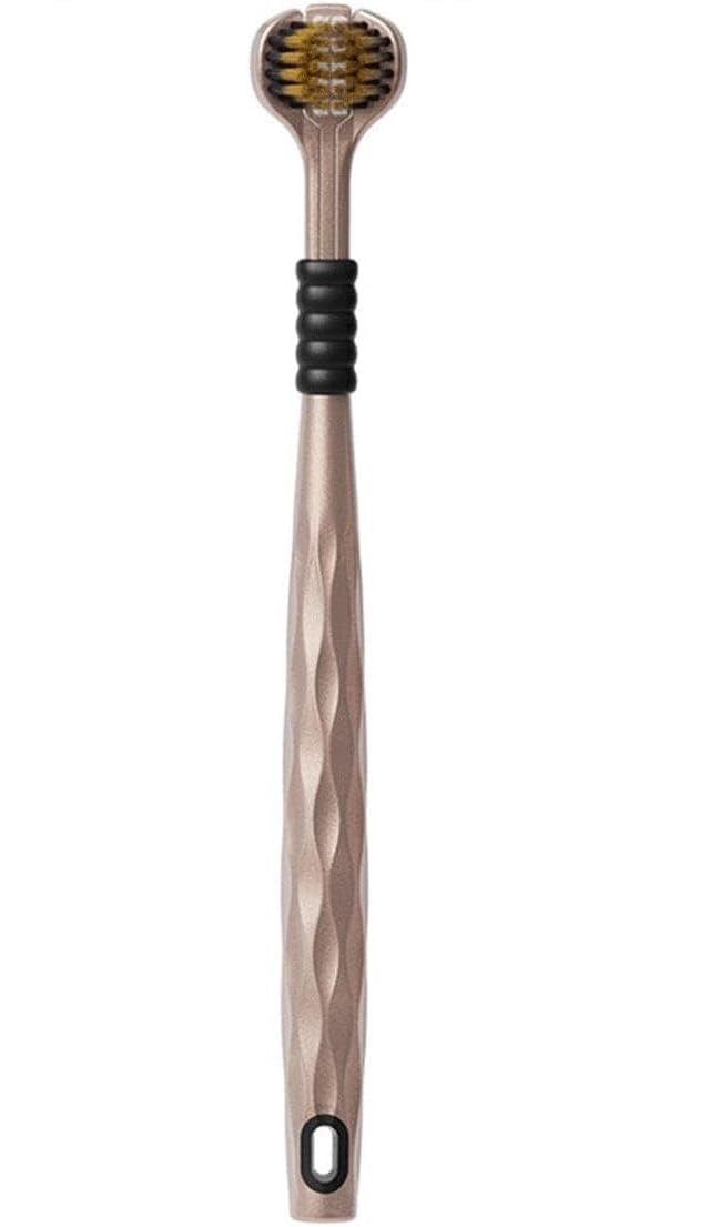 QEEIG 3 Sided Toothbrush Ultrafoam Soft Manual Sided For Kids Cleaning Training Great Angle Completely Cover Each Tooth Bristles Clean | 18 Cm | Pack of - 01 - Image 1