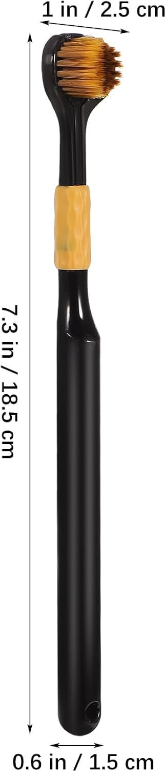 QEEIG 3 Sided Toothbrush Ultrafoam Soft Manual Sided For Kids Cleaning Training Great Angle Completely Cover Each Tooth Bristles Clean | 18 Cm | Pack of - 01 - Image 3