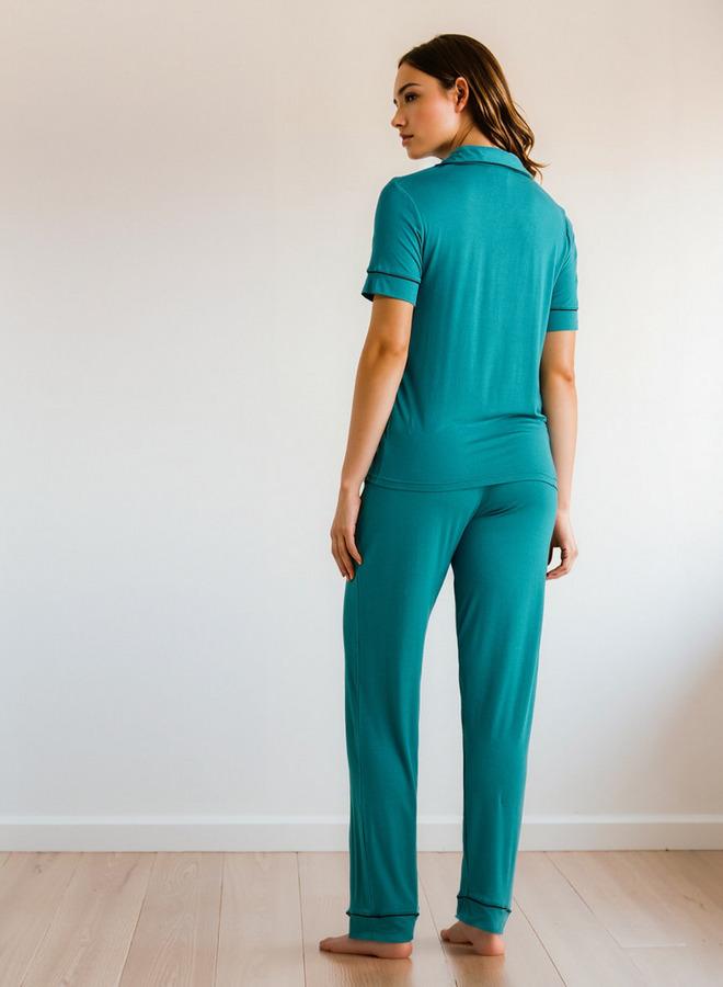 Aadaraya Piping Detail Pyjama Set - Image 2