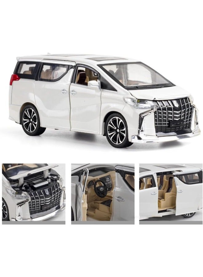 حديقة الألعاب سيارة نموذجية فاخرة متعددة الأغراض بمقياس 1:32 مصبوبة بالقالب مع أضواء وصوت وأبواب قابلة للفتح، مركبة عرض مصغرة متينة من سبائك معدنية لعرضها كهدية لهواة الجمع - Image 2