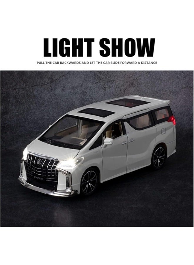 حديقة الألعاب سيارة نموذجية فاخرة متعددة الأغراض بمقياس 1:32 مصبوبة بالقالب مع أضواء وصوت وأبواب قابلة للفتح، مركبة عرض مصغرة متينة من سبائك معدنية لعرضها كهدية لهواة الجمع - Image 4