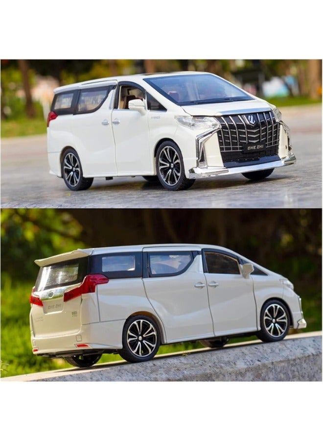 حديقة الألعاب سيارة نموذجية فاخرة متعددة الأغراض بمقياس 1:32 مصبوبة بالقالب مع أضواء وصوت وأبواب قابلة للفتح، مركبة عرض مصغرة متينة من سبائك معدنية لعرضها كهدية لهواة الجمع - Image 5