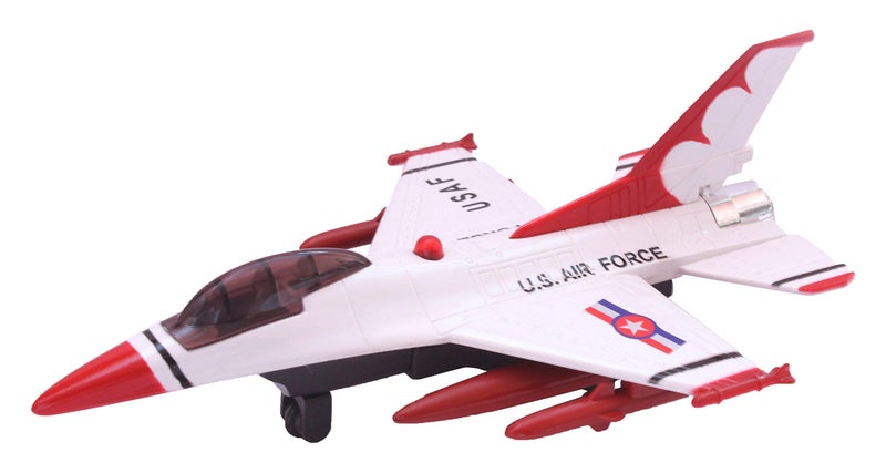 Centy F-16 Fire Blade Pull Back Toy Fighter Plane for 3Y+ Assorted Colours - Image 1